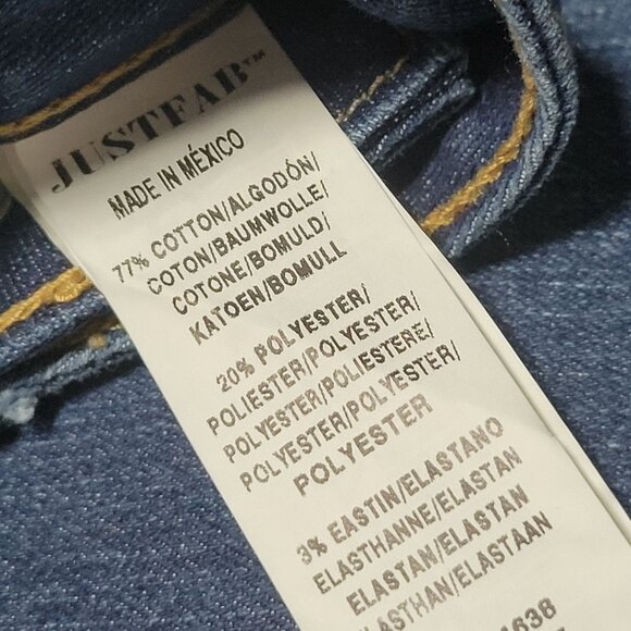 Just Fab Jeans Womens Plus Size 24W Straight High Waist Medium Wash Denim Pants - Picture 5 of 8